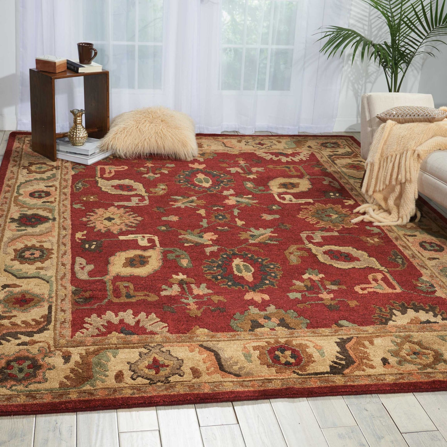 Nourison Home Tahoe  Red  Traditional