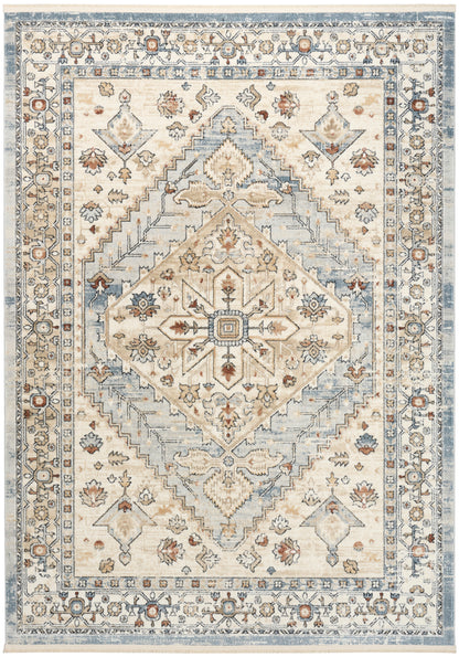 Nourison Home Pardis PRD02 Blue Taupe Traditional Machine Woven Rug