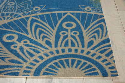 Nourison Home Home & Garden  Blue  Contemporary