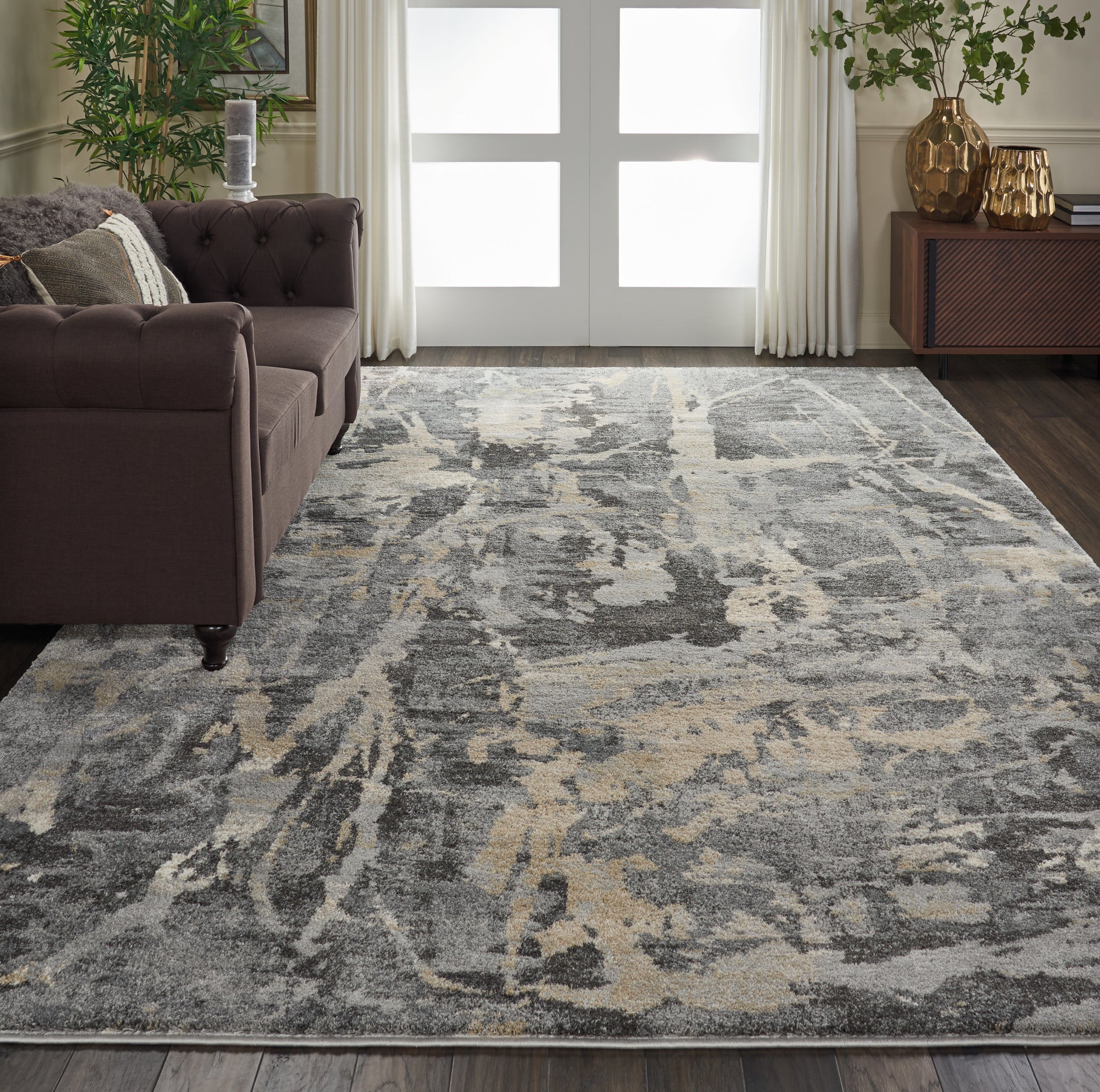Nourison Home Fusion  Grey  Contemporary