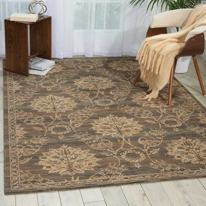 Nourison Home Silk Elements  Graphite  Traditional