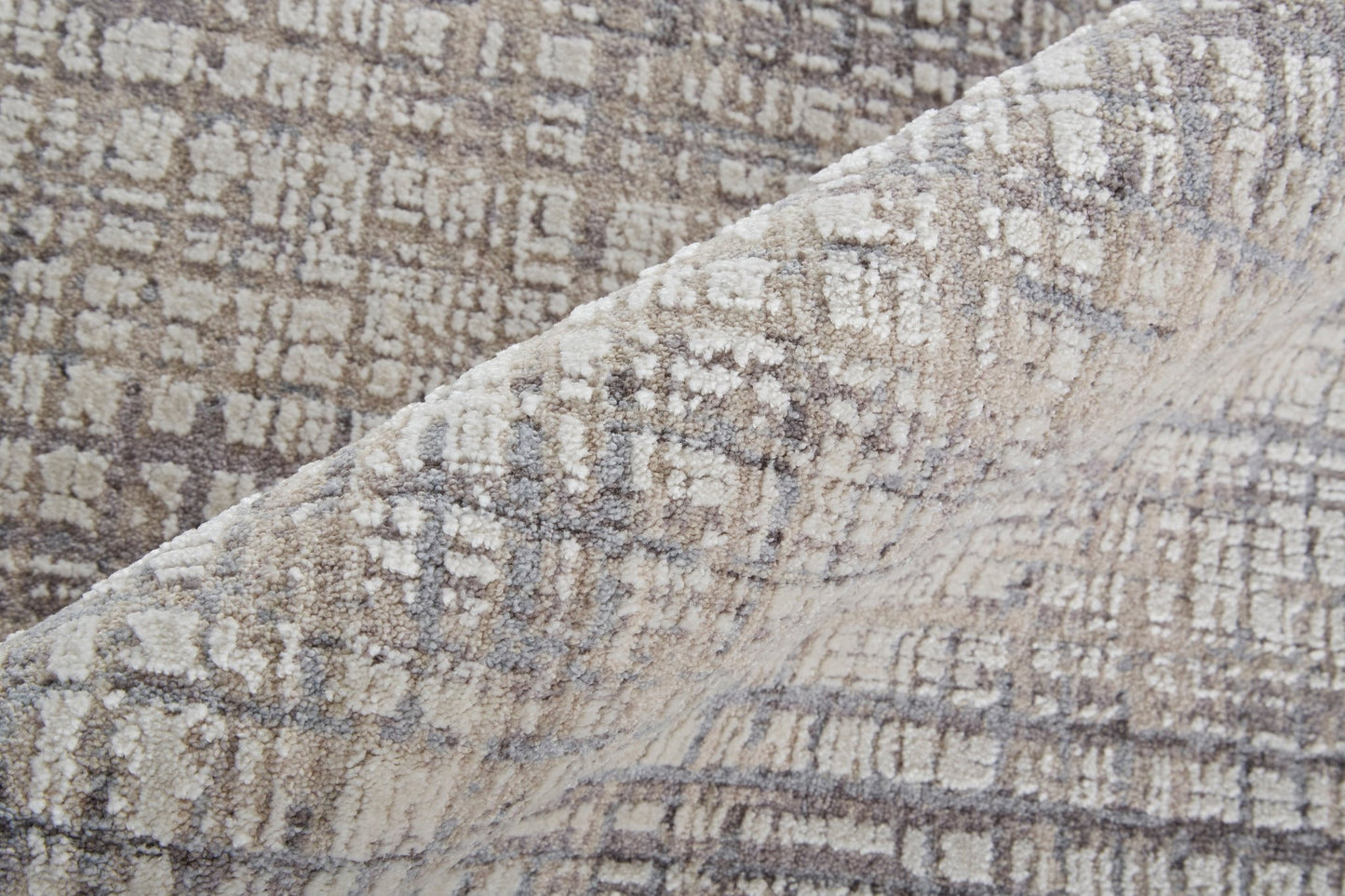 Feizy Lennon 39G4F Gray Beige Transitional/Casual/Industrial Machine Woven Rug - Rugs - Feizy - Atlanta Designer Rugs