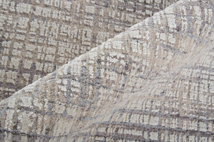 Feizy Lennon 39G4F Gray Beige Transitional/Casual/Industrial Machine Woven Rug - Rugs - Feizy - Atlanta Designer Rugs