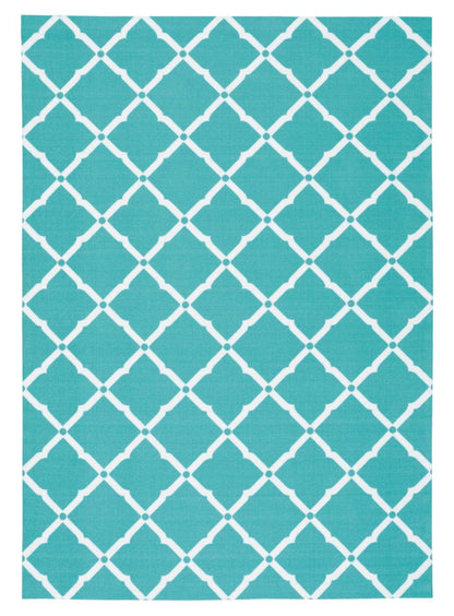 Nourison Home Home & Garden RS091 Aqua Transitional Power-loomed Rug
