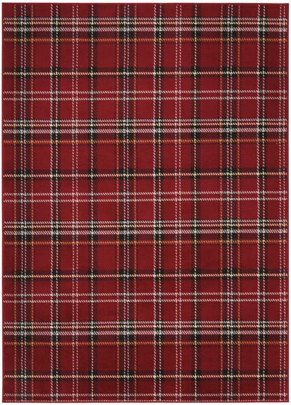 Nourison Home Grafix GRF03 Red Contemporary Power-loomed Rug