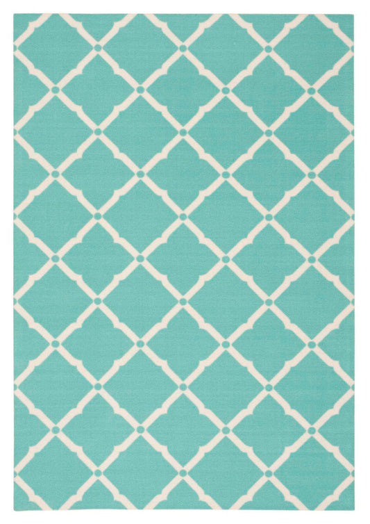 Nourison Home Home & Garden  Aqua  Transitional