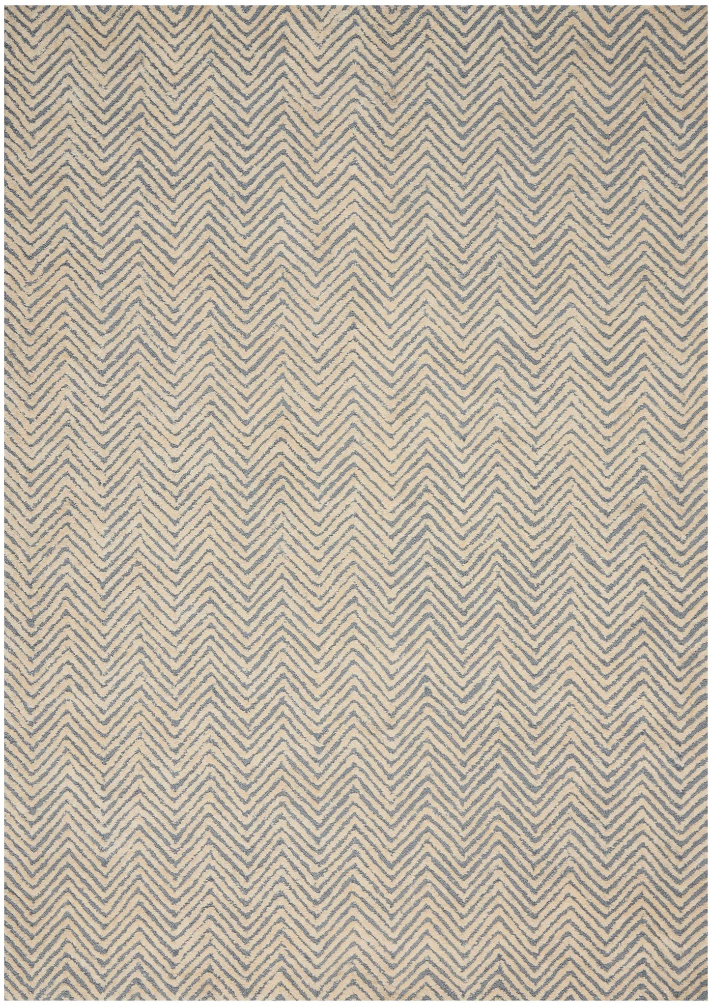 Nourison Home Deco Mod DEC03 Light Blue Ivory Transitional Tufted Rug