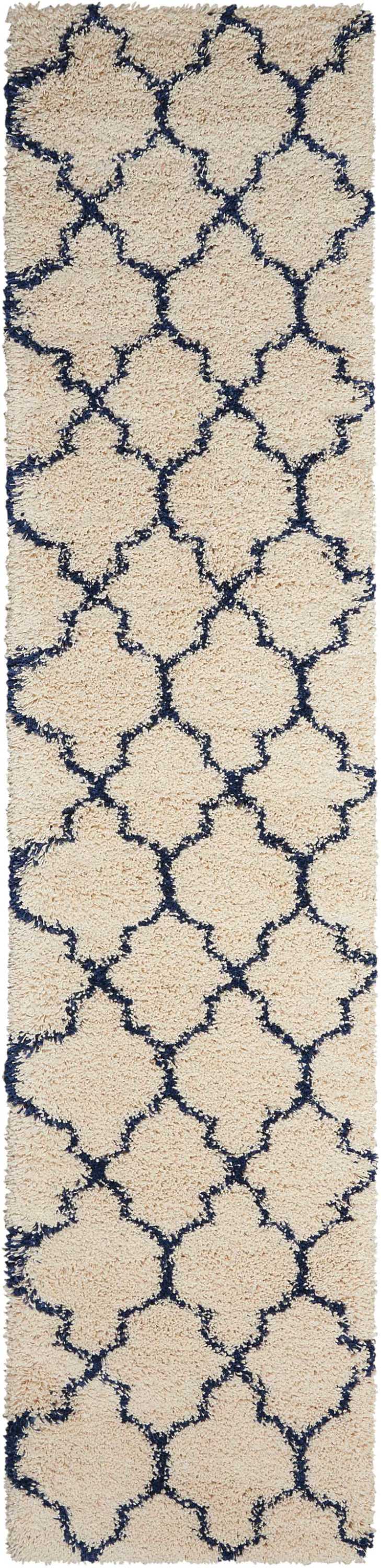 Nourison Home Amore AMOR2 Ivory Blue Contemporary Power-loomed Rug