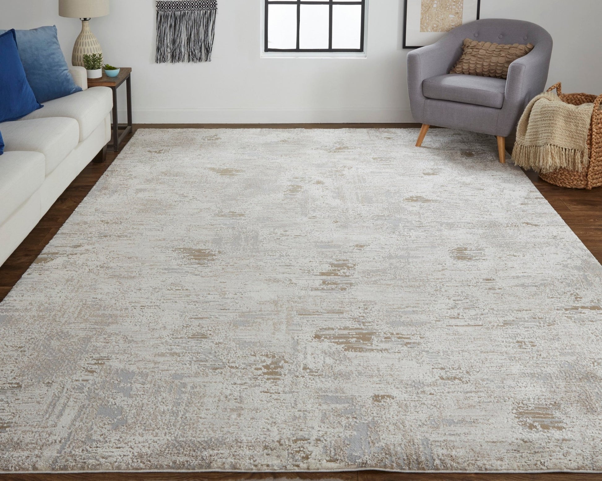 Feizy Vancouver 39FHF Ivory Gray Modern/Industrial Rug - Rugs - Feizy - Atlanta Designer Rugs