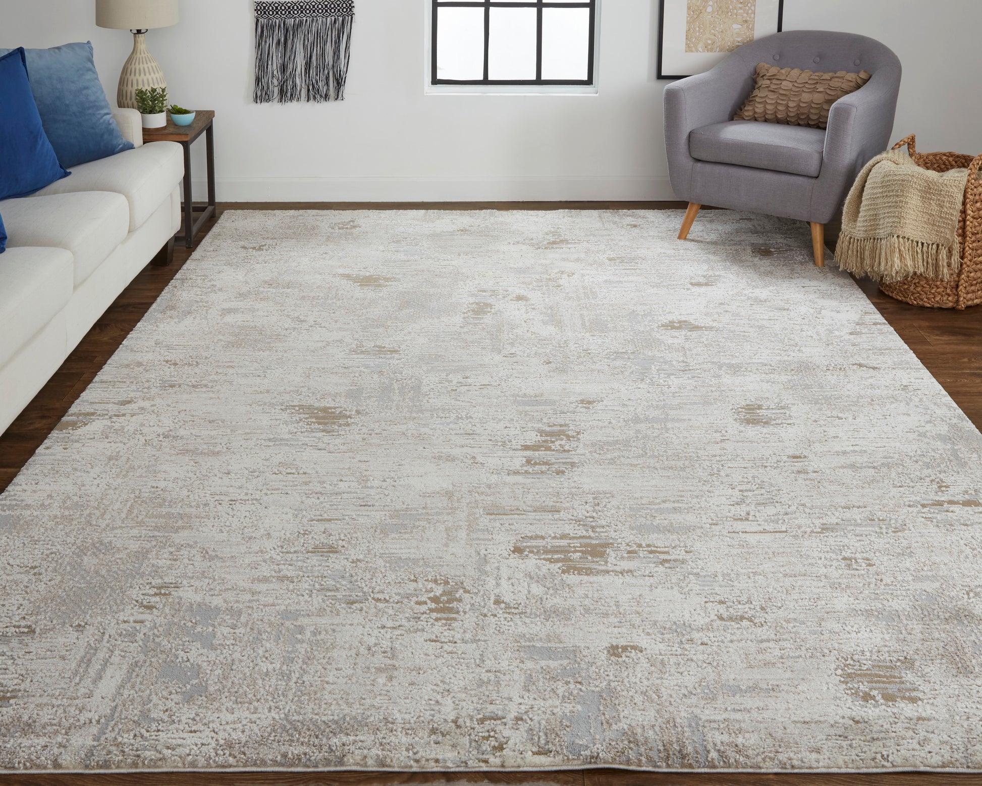 Feizy Rugs Vancouver 39FHF Ivory Modern/Industrial  Rug