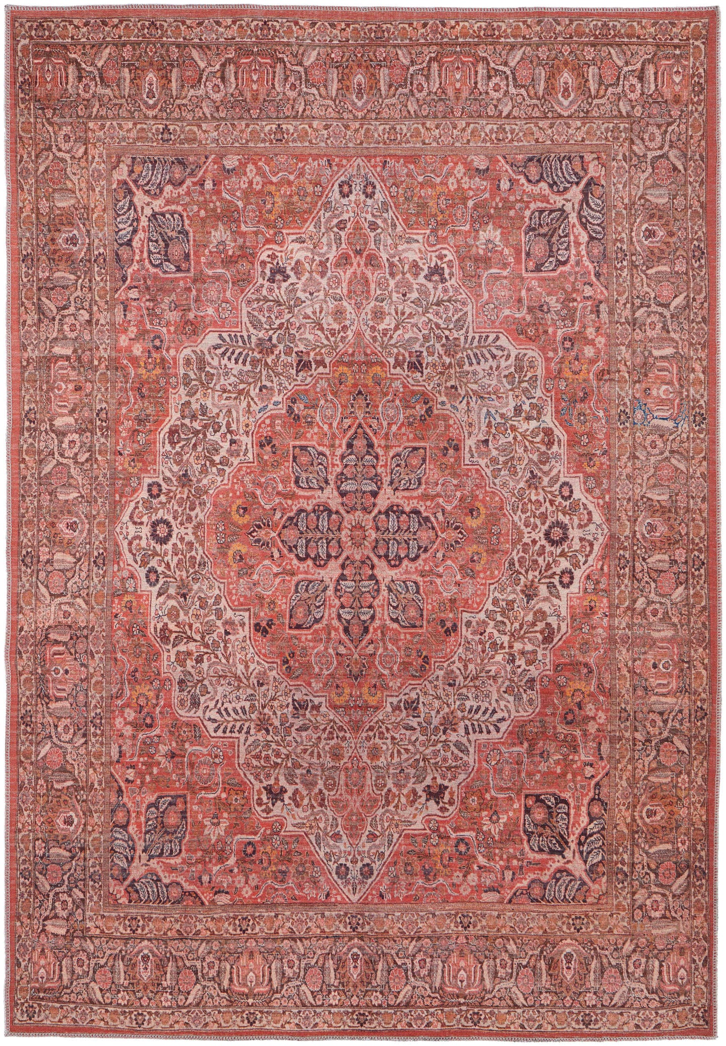 Feizy Rawlins  Terracotta Multi Transitional/Bohemian & Eclectic/Vintage
