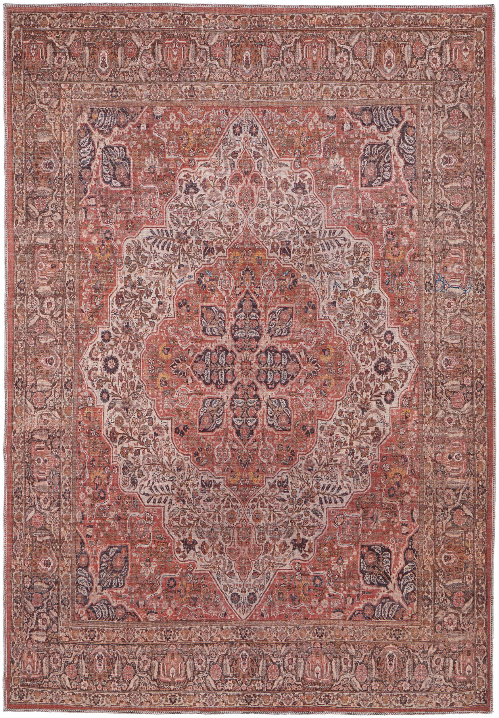 Feizy Rawlins  Terracotta Multi Transitional/Bohemian & Eclectic/Vintage