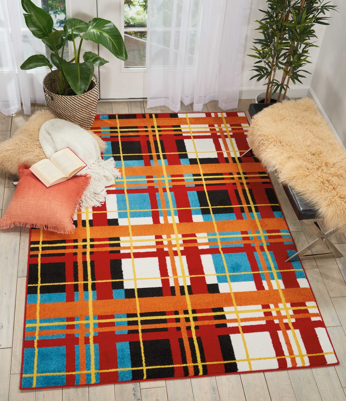 Nourison Home Oakdale  Red  Contemporary