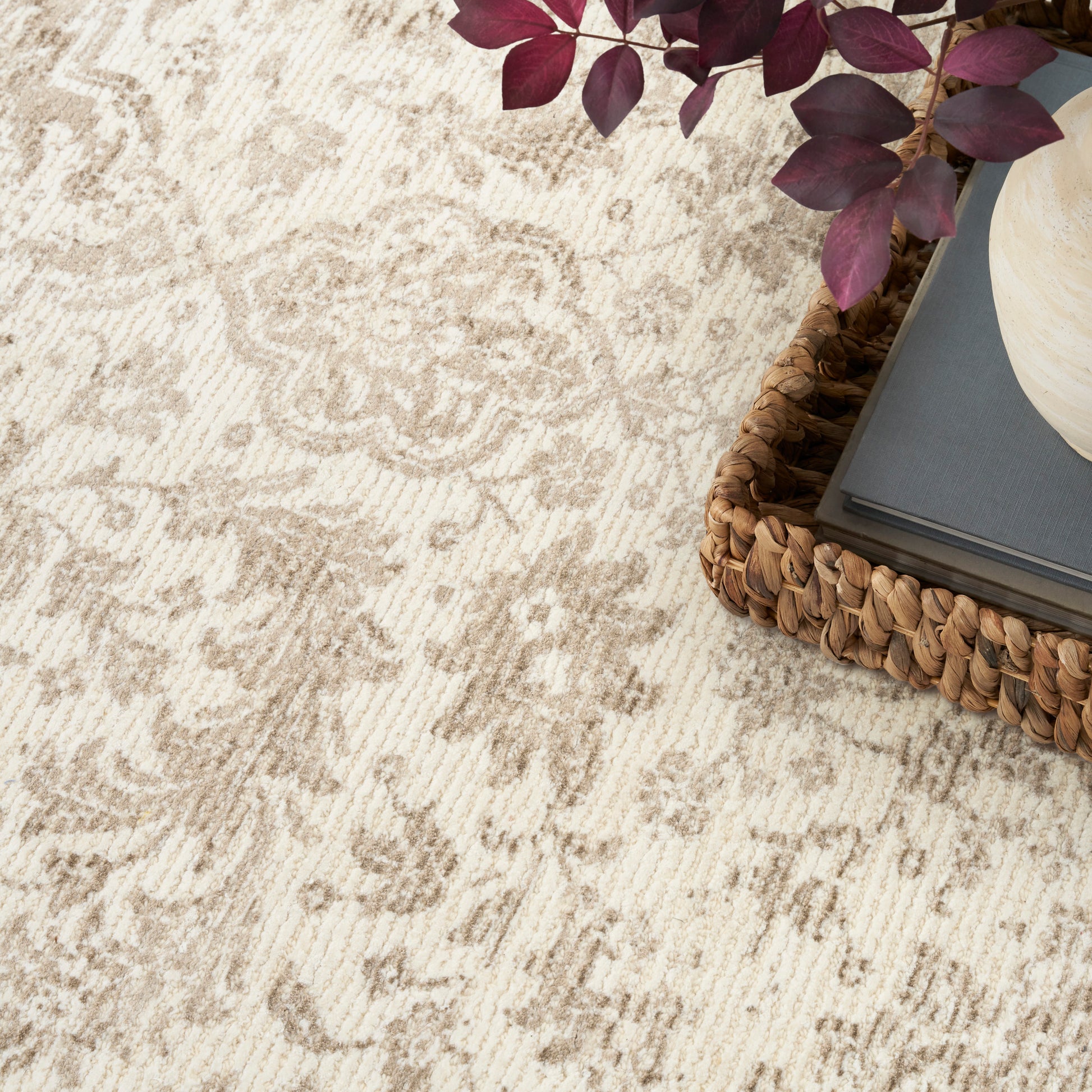 Nourison Home Azalea  Ivory Beige  Traditional