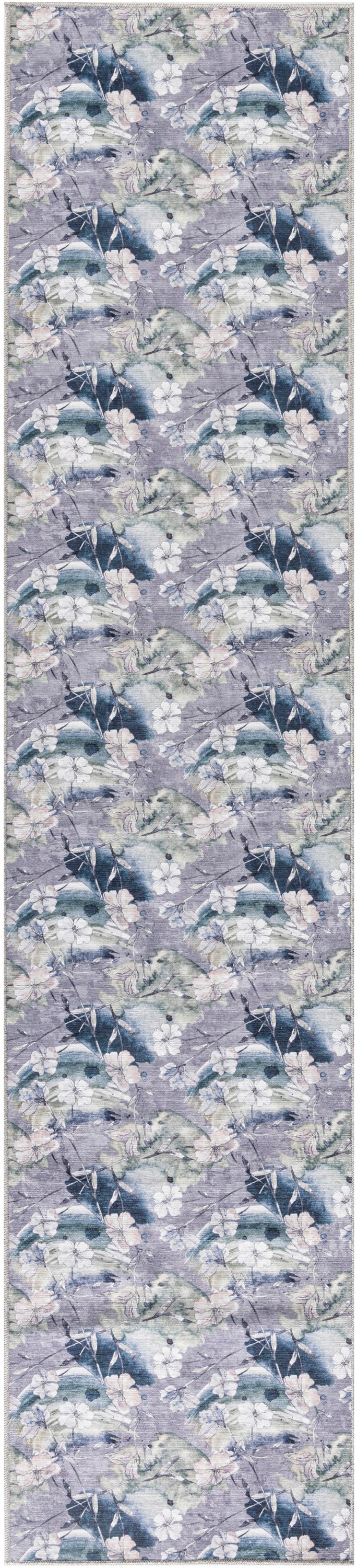 Nourison Home Nourison Washables NWB07 Grey Blue Traditional Power-loomed Rug