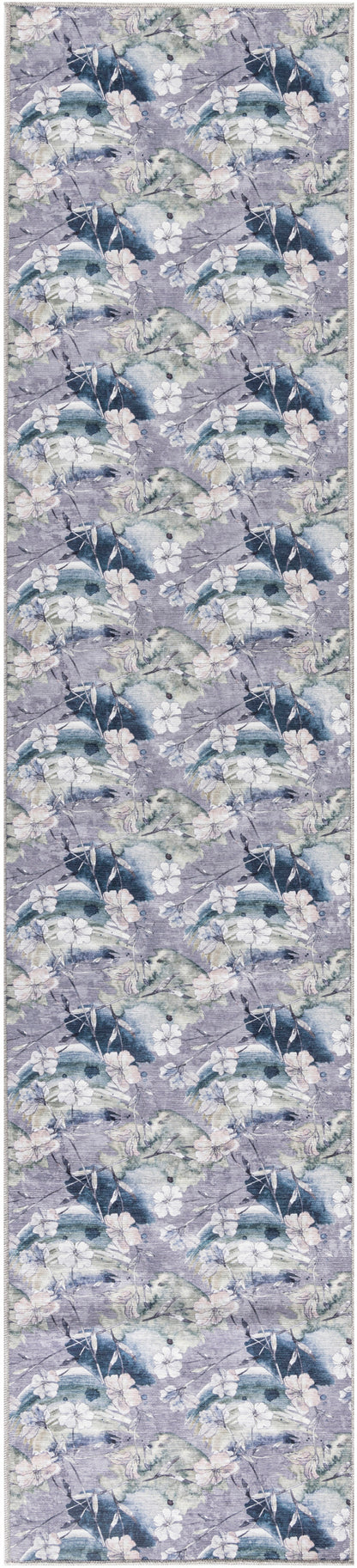 Nourison Home Nourison Washables NWB07 Grey Blue Traditional Power-loomed Rug