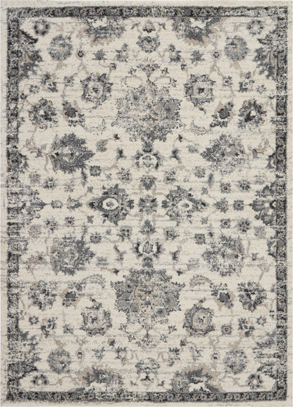 Nourison Home Fusion FSS15 Cream Grey Traditional Power-loomed Rug