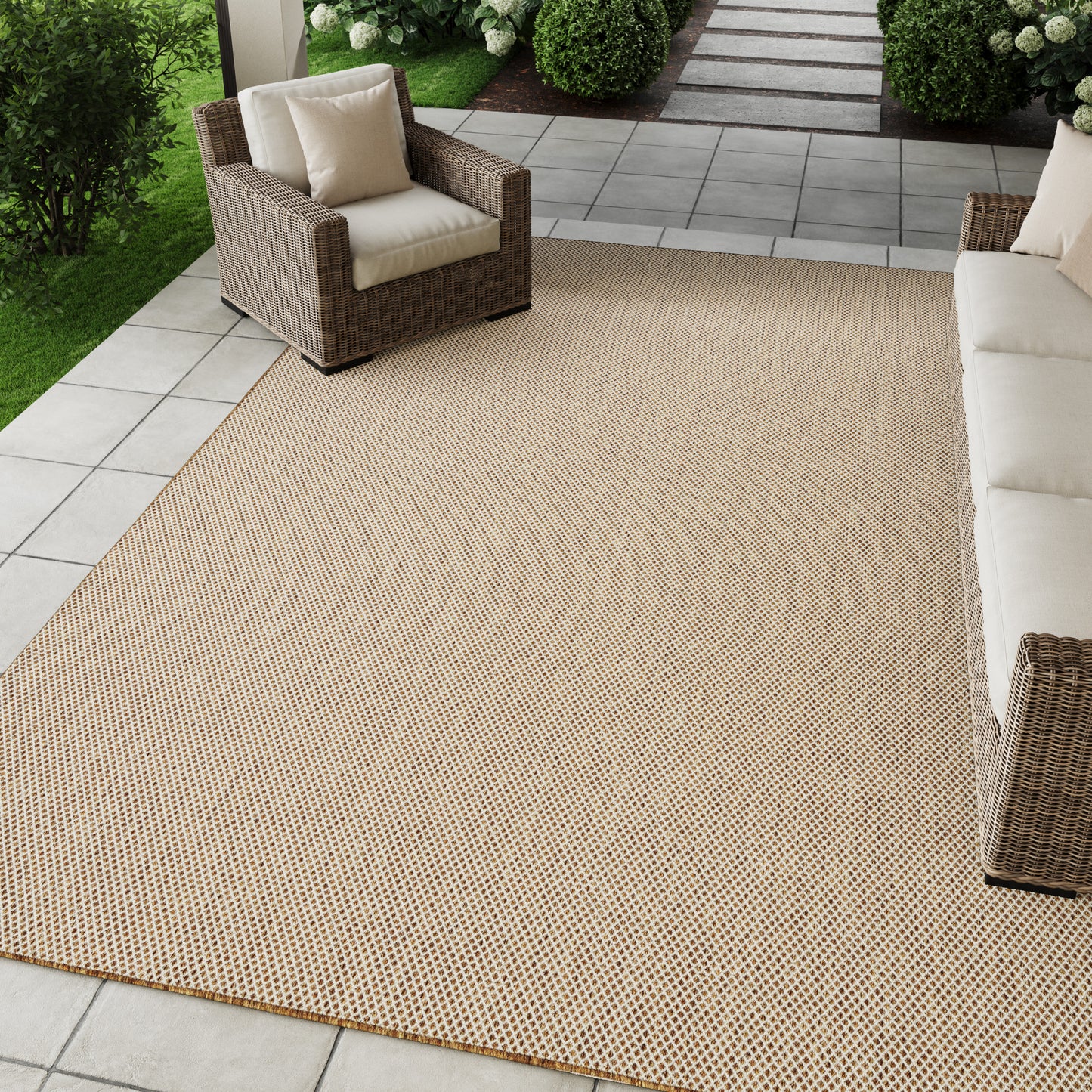 Nourison Home Courtyard  Jute Ivory  Contemporary