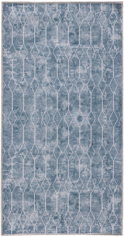 Nourison Home New Concept Washables SR107 Blue Grey Contemporary Machine Woven Rug