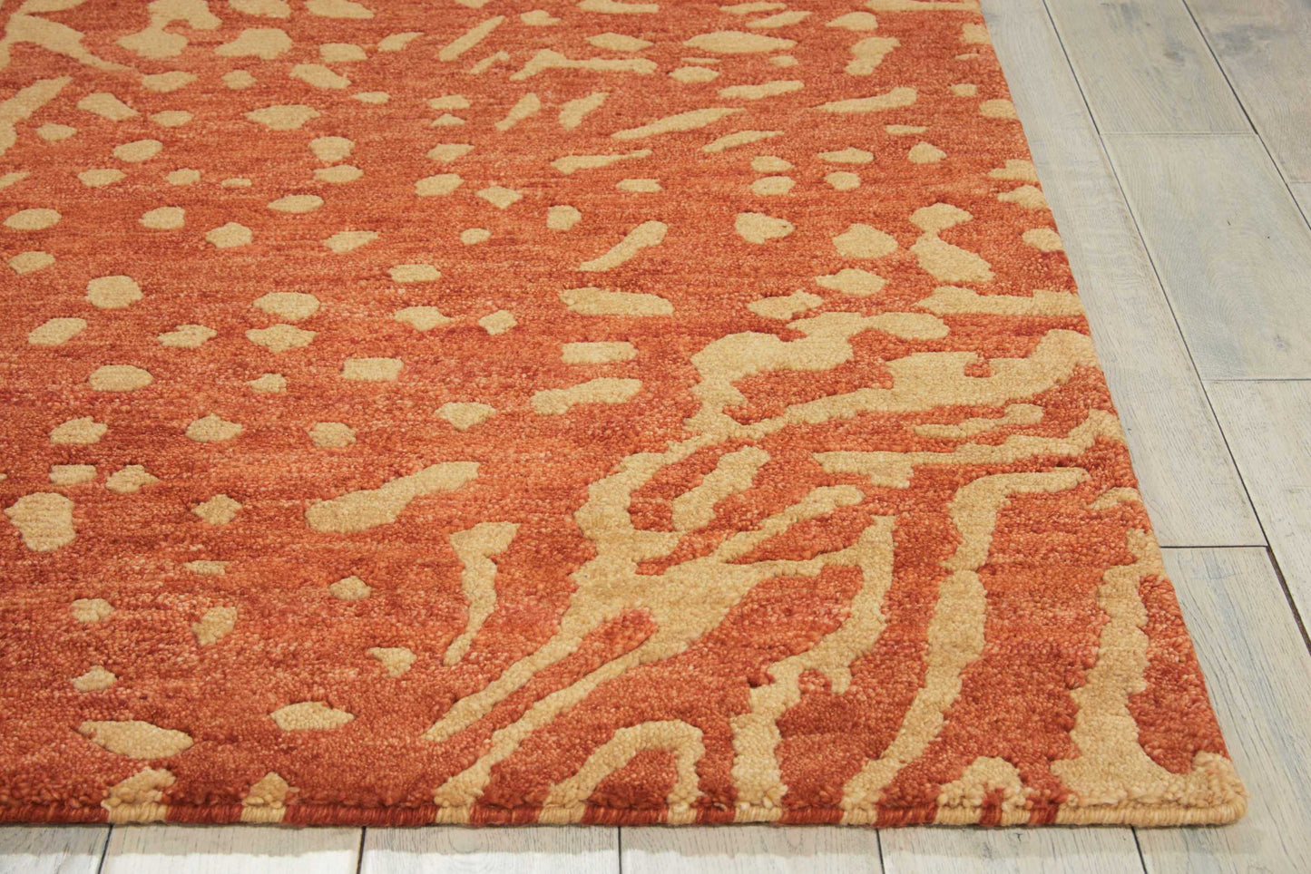 Nourison Home Tahoe Modern  Rust Beige  Contemporary
