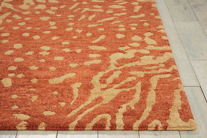 Nourison Home Tahoe Modern  Rust Beige  Contemporary