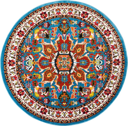 Nourison Home Oakdale OKD06 Blue Traditional Power-loomed Rug