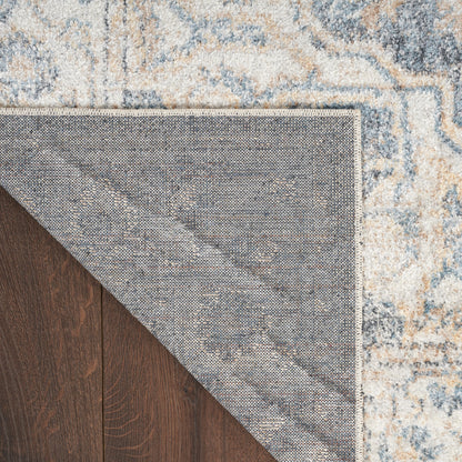 Nourison Home Astra Machine Washable  Grey Blue  Traditional