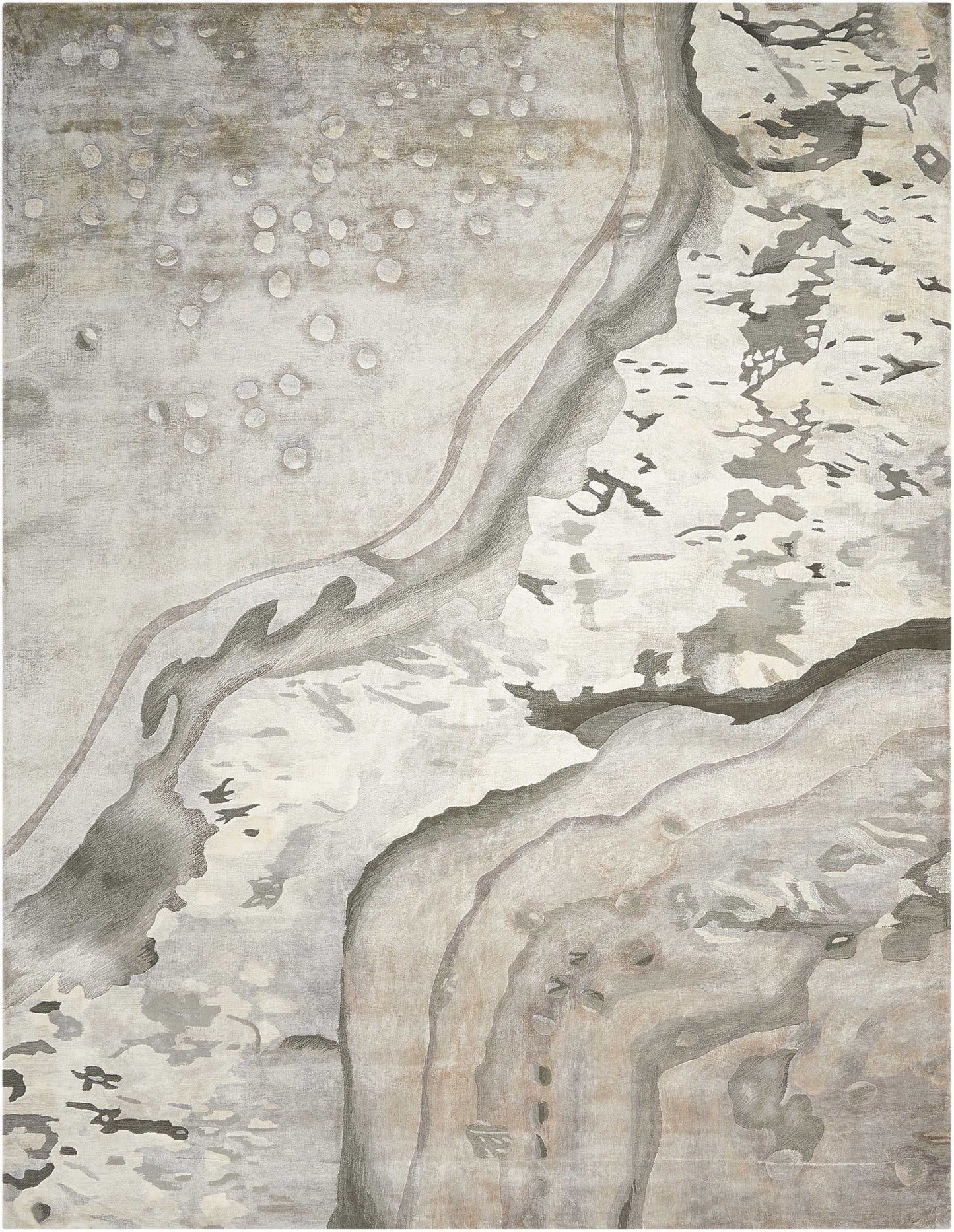 Nourison Home Prismatic PRS05 Silver Cloud Contemporary Hand Tufted Rug