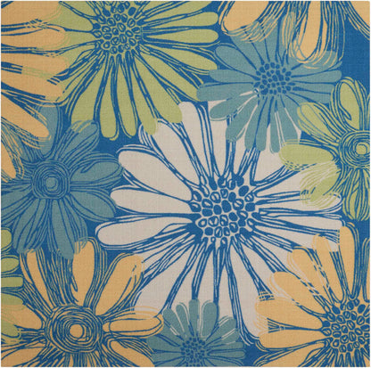 Nourison Home Home & Garden RS022 Blue Contemporary Power-loomed Rug