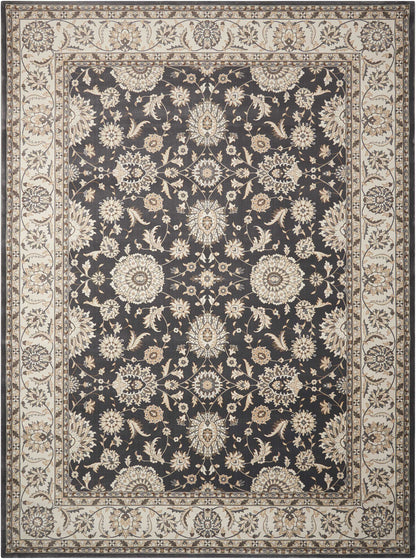 Nourison Home Persian Crown PC002 Charcoal Ivory Traditional Power-loomed Rug