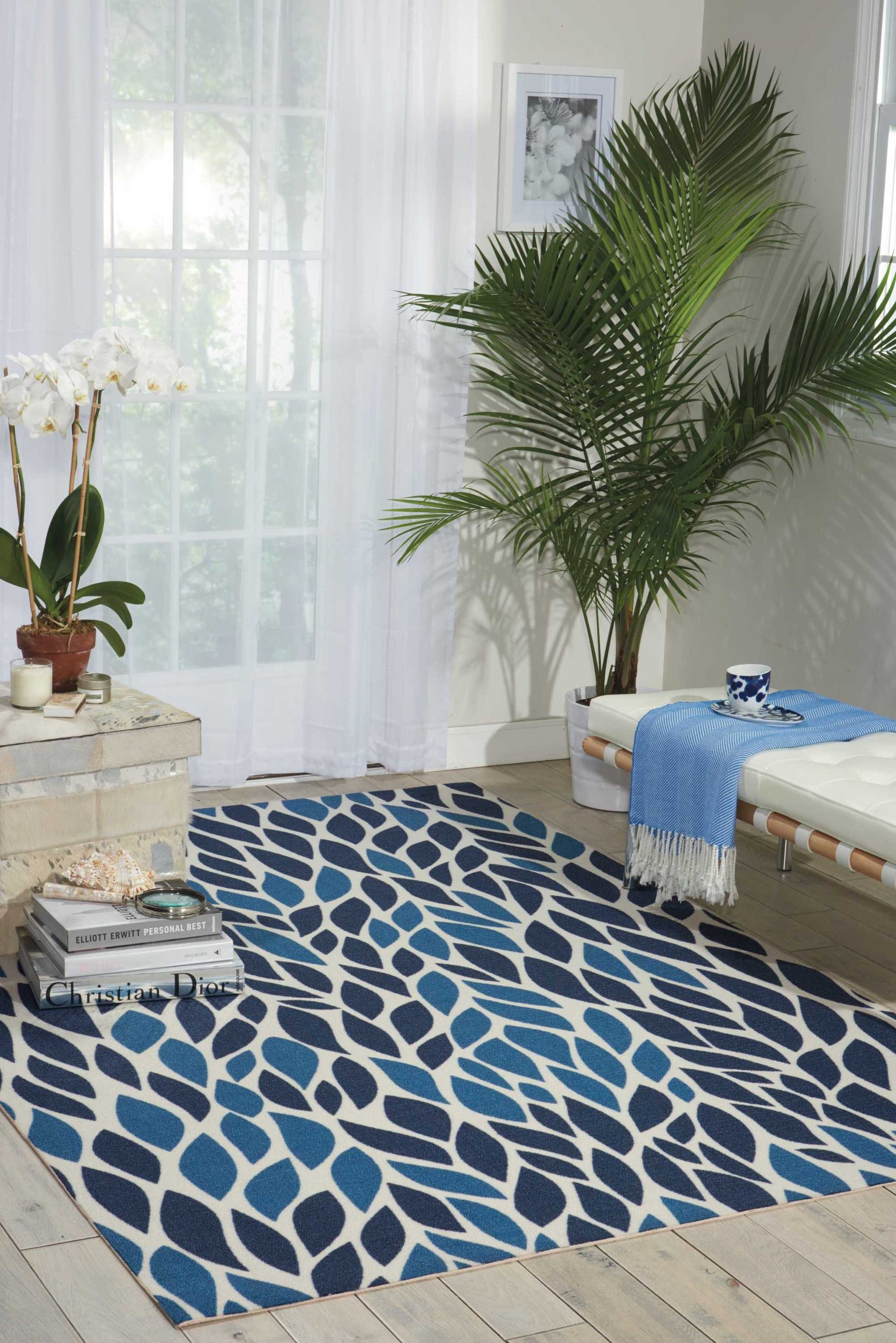 Nourison Home Home & Garden  Blue  Contemporary