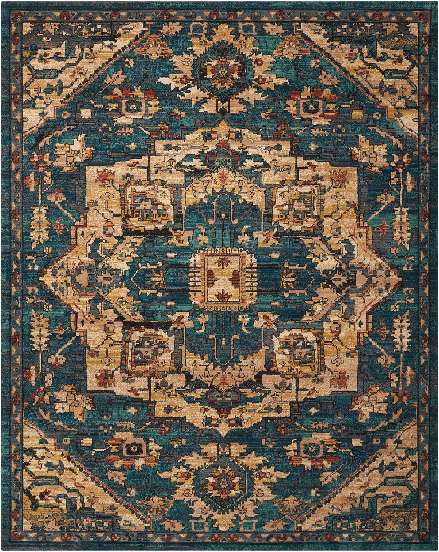 Nourison Home Nourison 2020 NR206 Teal Traditional Loomed Rug