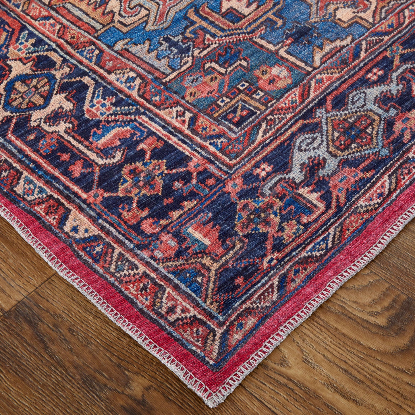 Feizy Rawlins  Red Navy Transitional/Bohemian & Eclectic/Vintage