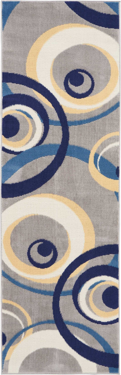 Nourison Home Grafix GRF21 Grey Contemporary Power-loomed Rug