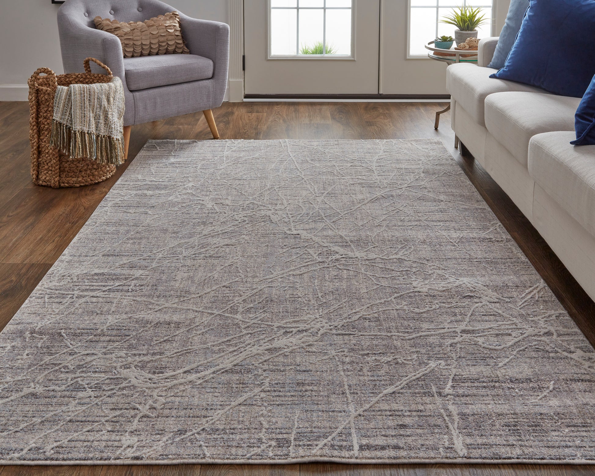 Feizy Lennon 39FZF Beige Transitional/Casual/Industrial Machine Woven Rug