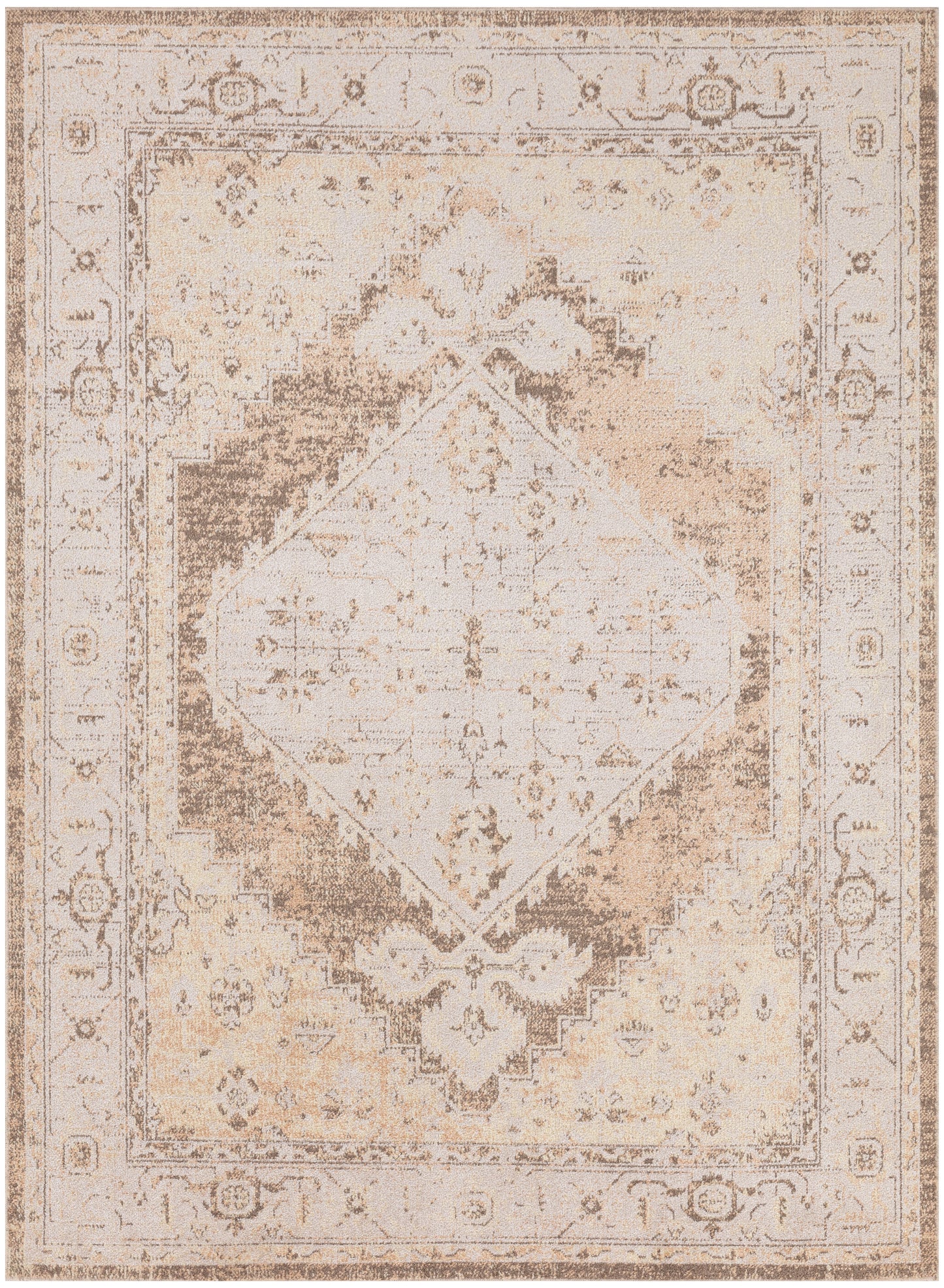 Nourison Home Astra Machine Washable ASW11 Beige Traditional Power-loomed Rug