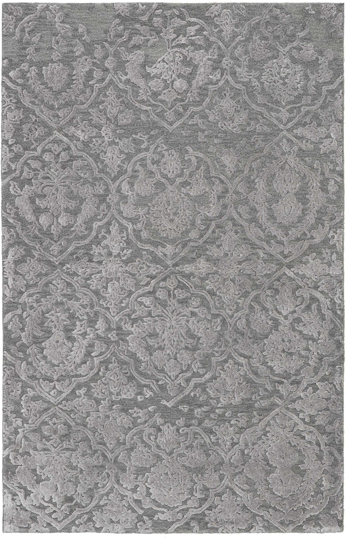 Nourison Home Opaline OPA14 Charcoal Silver Transitional Tufted Rug