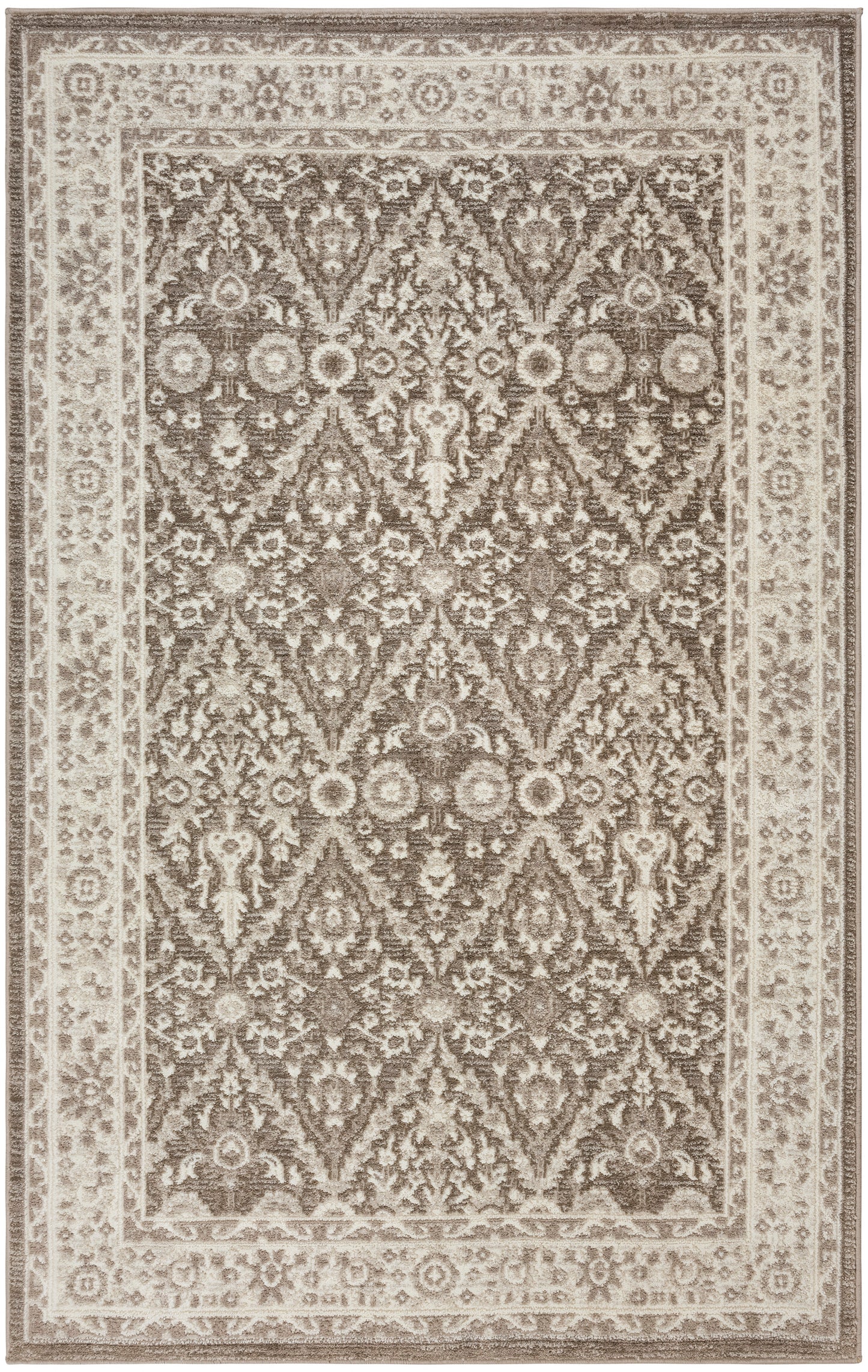 Nourison Home Eco Cycle ECY04 Ivory Mocha Traditional Loom-woven Rug
