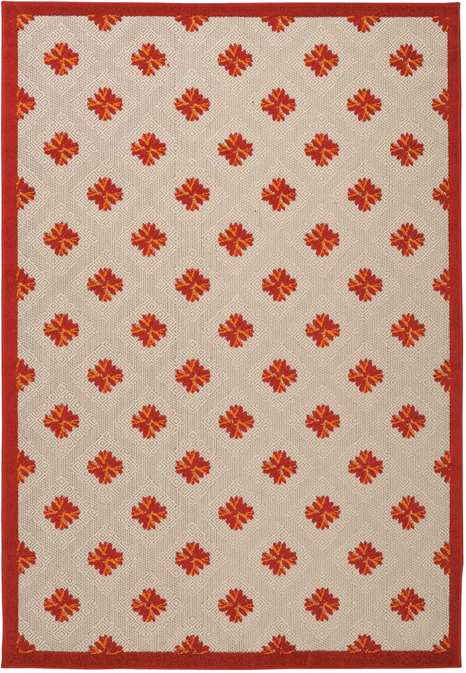 Nourison Home Aloha  Red  Contemporary
