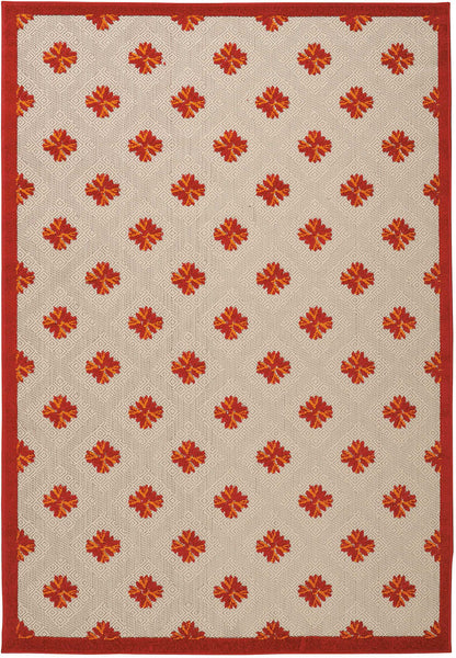 Nourison Home Aloha  Red  Contemporary