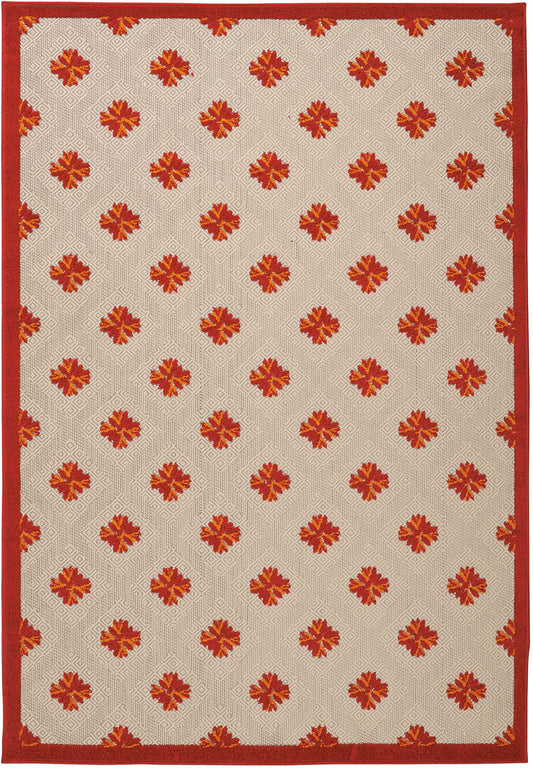 Nourison Home Aloha  Red  Contemporary