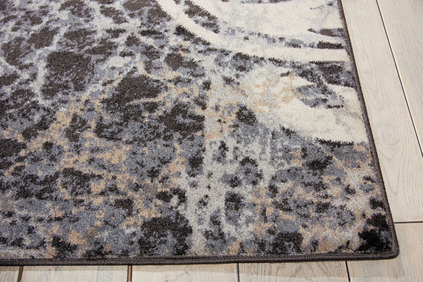 Nourison Home Maxell  Ivory Charcoal  Contemporary