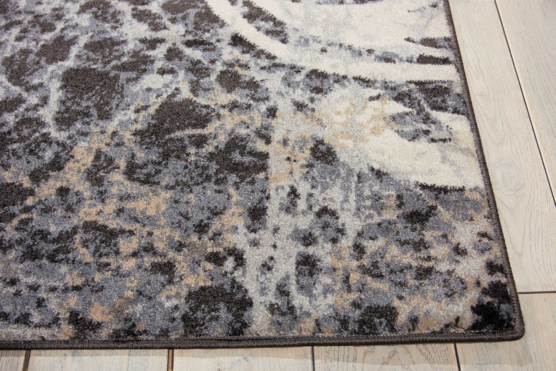 Nourison Home Maxell  Ivory Charcoal  Contemporary