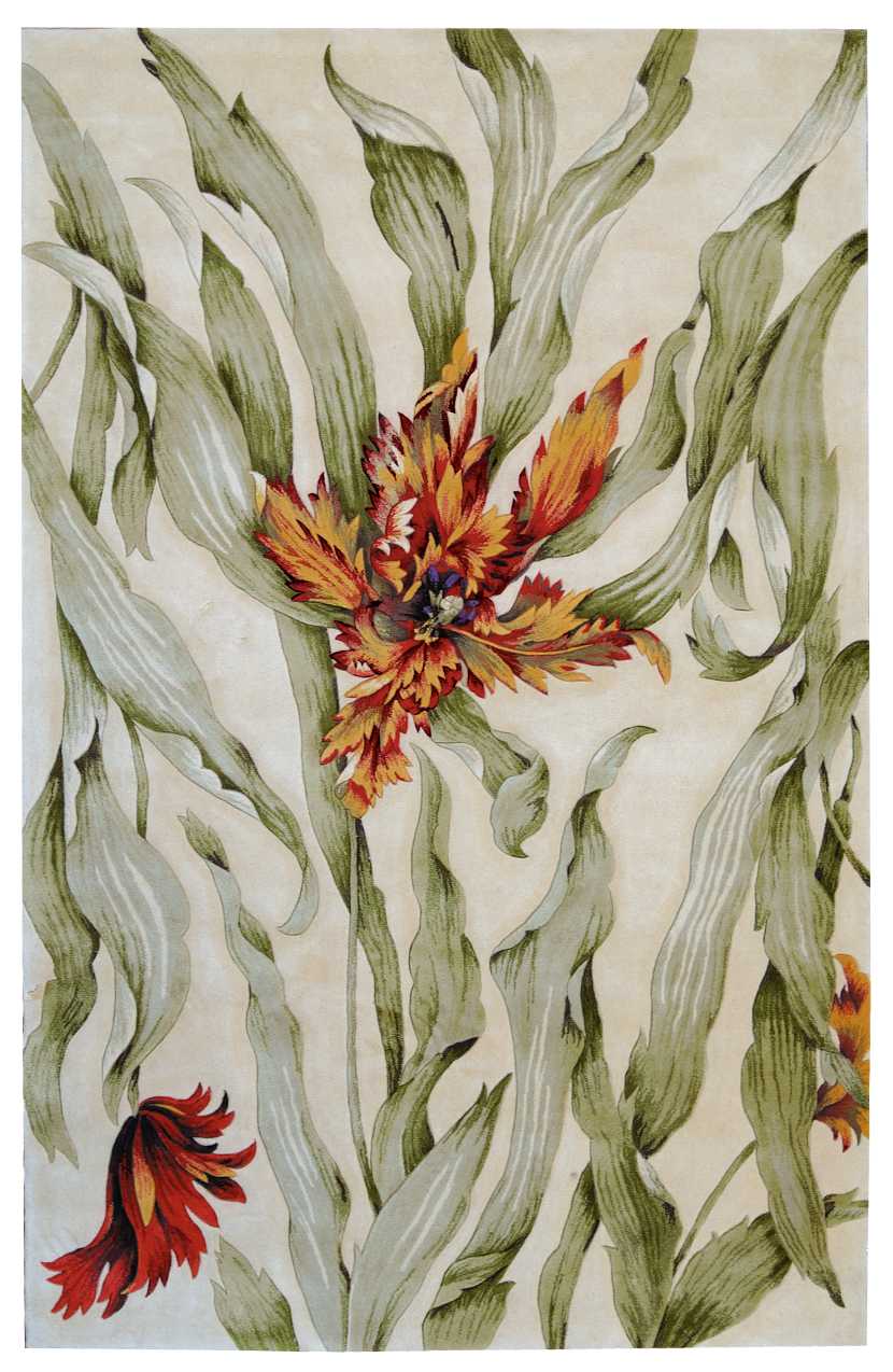 Nourison Home Tropics  Ivory  Contemporary