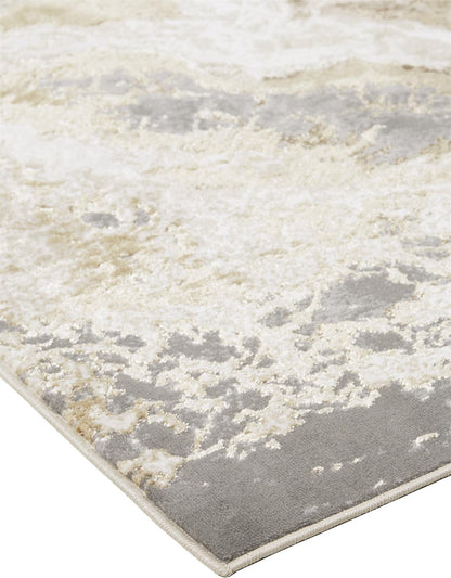 Feizy Aura 3563F Beige Gray Marble Machine Woven Rug - Rugs - Feizy - Atlanta Designer Rugs