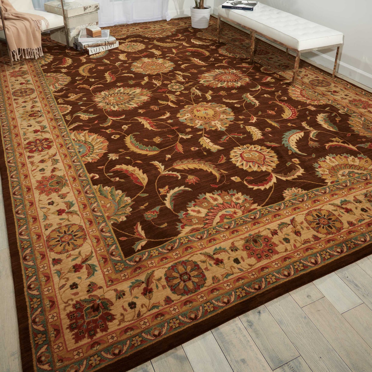 Nourison Home Living Treasures  Brown  Traditional