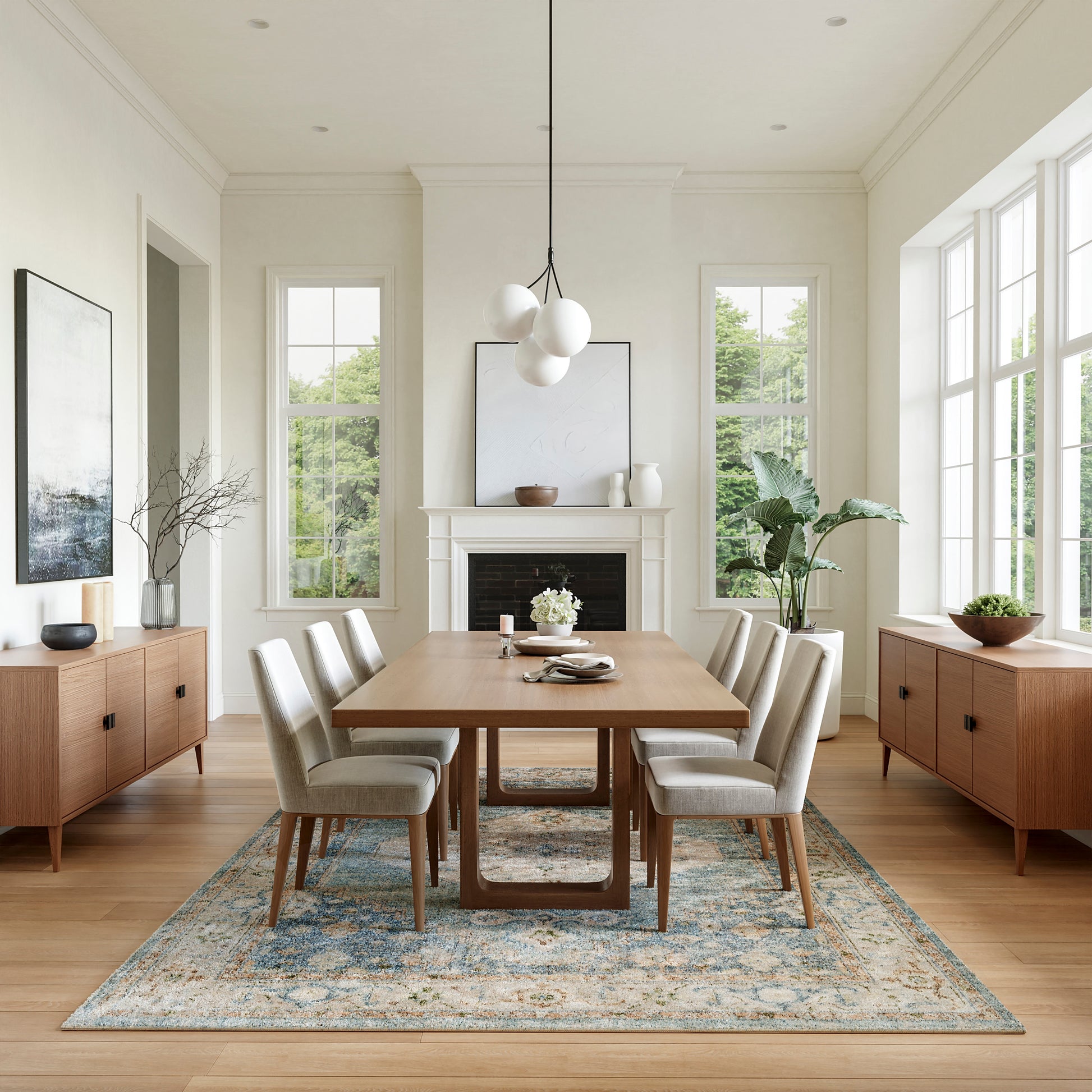 Nourison Home Astra Machine Washable  Silver Blue  Traditional