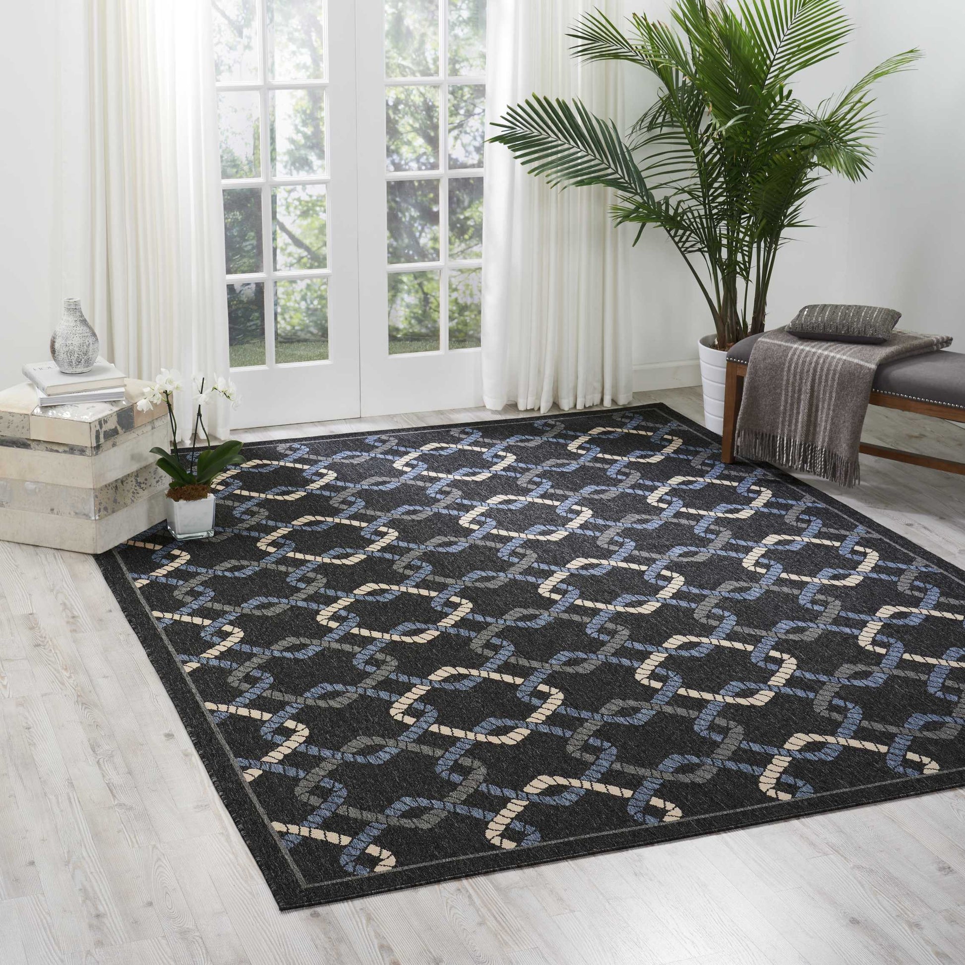 Nourison Home Caribbean  Charcoal  Transitional