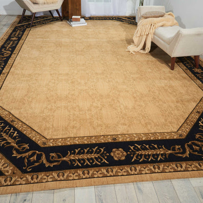 Nourison Home Vallencierre  Beige Black  Traditional