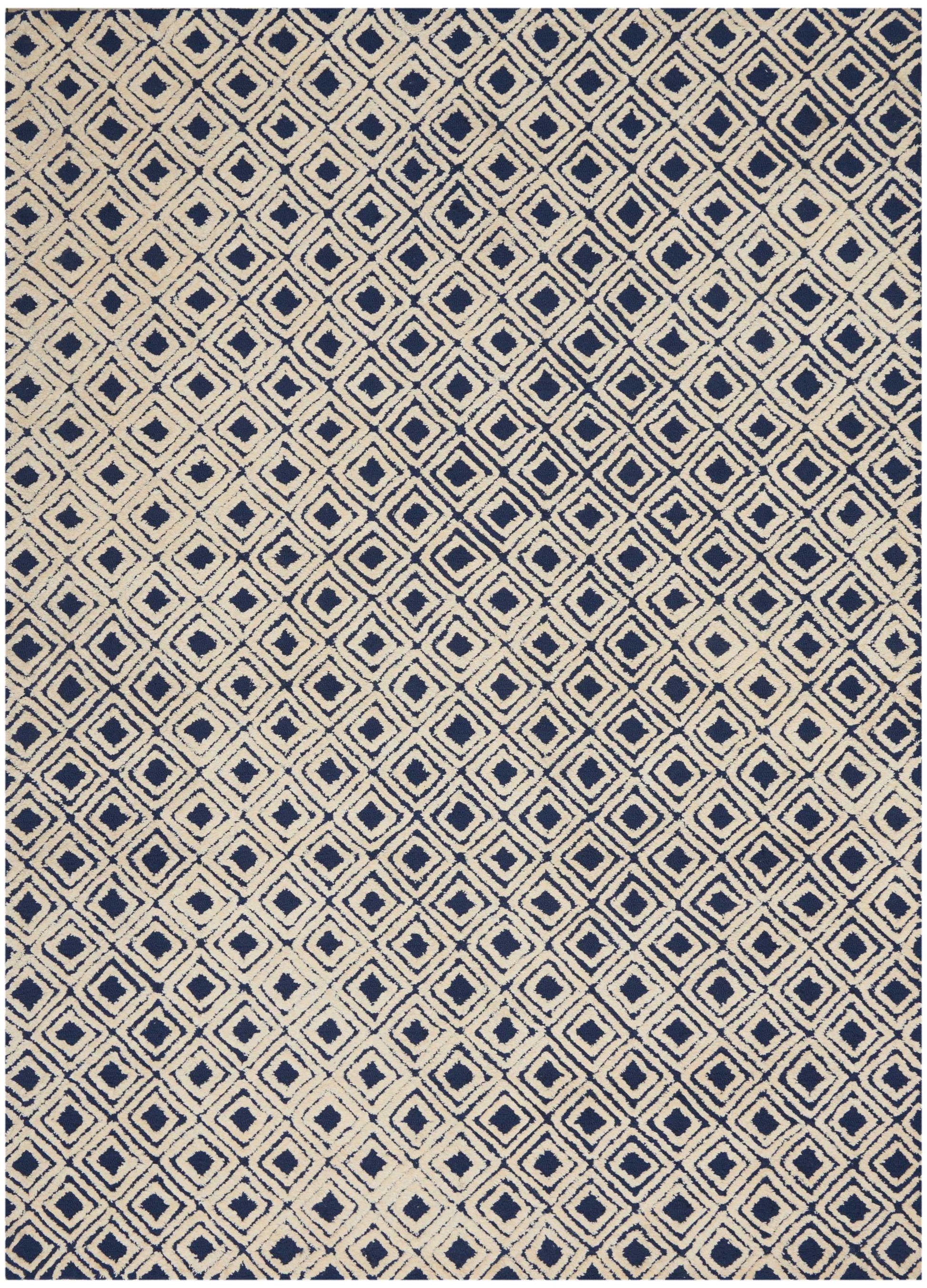 Nourison Home Deco Mod  Navy Ivory  Transitional